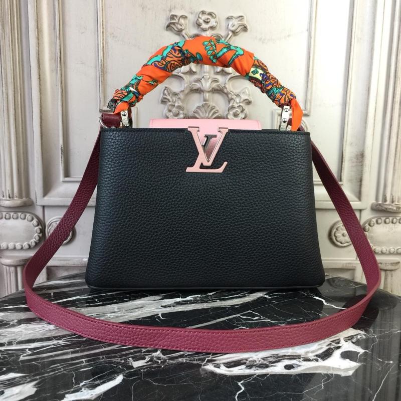 商品名称：ルイヴィトン  LOUISVUITTON 057-M48864pF 2018年最新入荷 カプシーヌ トートバング ハンドバッグ レザー ショルダー