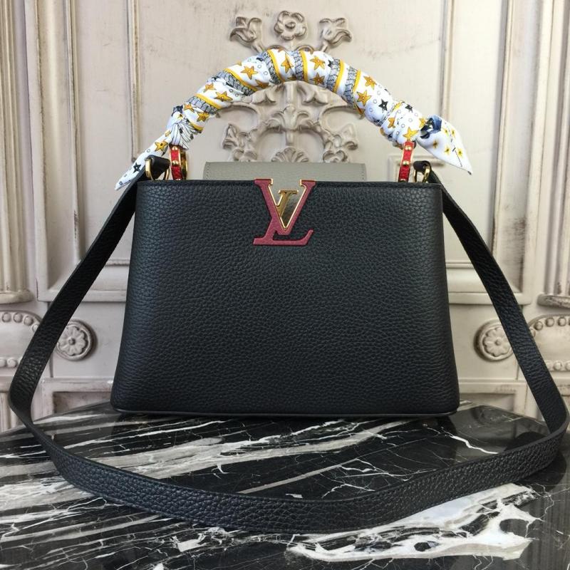 商品名称：ルイヴィトン LOUISVUITTON 057-M48864pK 2018年最新入荷 カプシーヌ トートバング ハンドバッグ レザー ショルダー