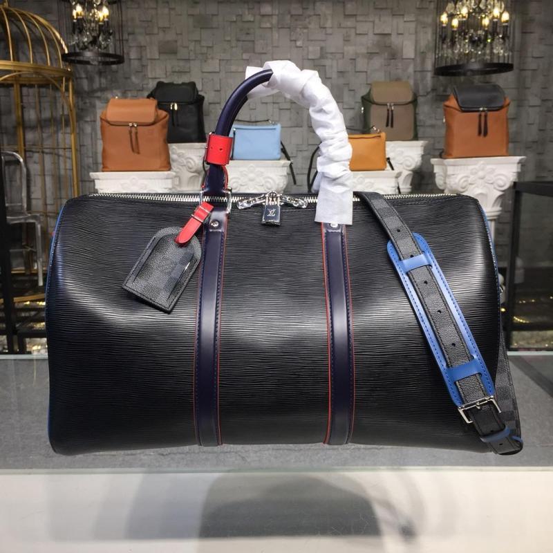 ルイヴィトン LOUISVUITTON 057-M51462 2018年最新入荷 キーポル50 ボストンバッグ トラベルバッグ 旅行かばん エピレザー 黒