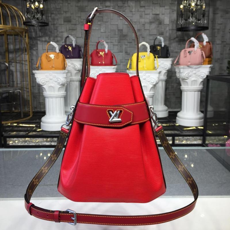 ルイヴィトン LOUISVUITTON 057-M52927 2018年最新作 ツイスト バケット ショルダーバッグ エピレザー トートバッグ レディースかばん ポーチ付き