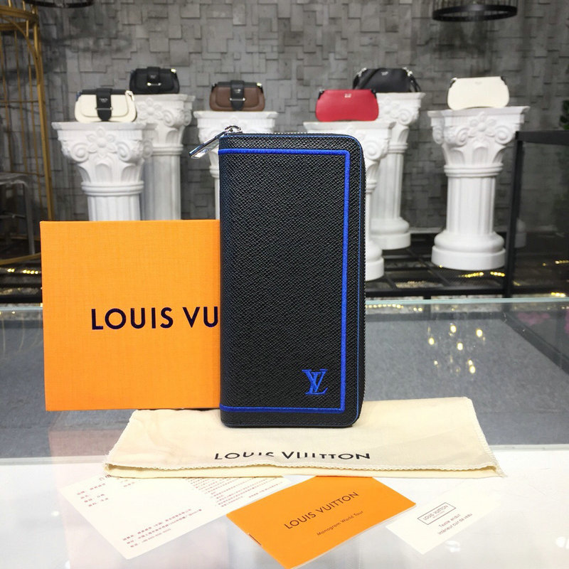 ルイヴィトン LOUISVUITTON 057-M30070　2018年最新作 ジッピーウォレット ヴェルティカル ラウンドファスナー長財布 タイガレザー 黒