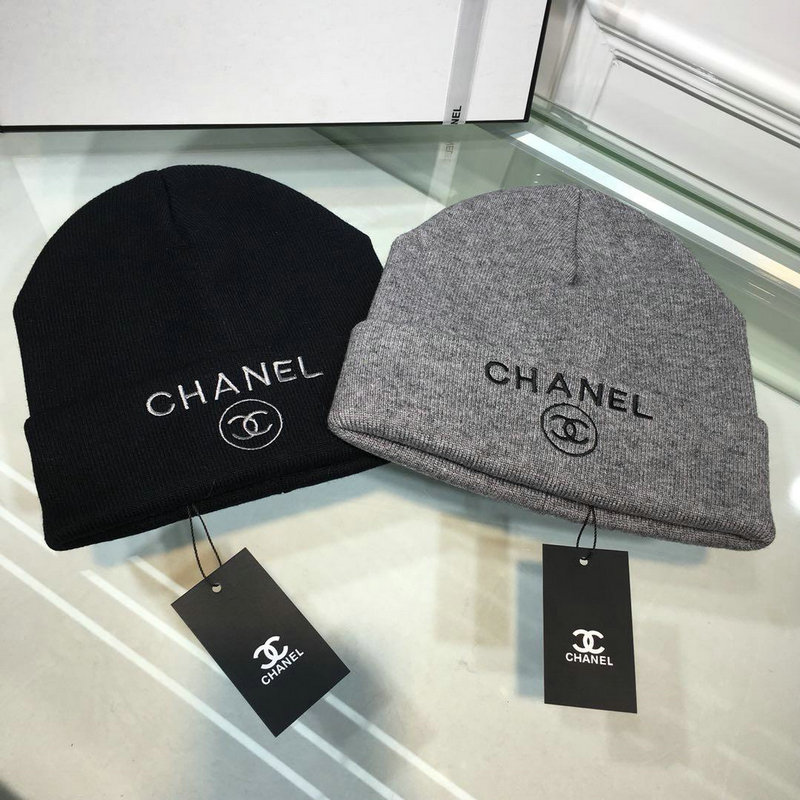 シャネル CHANEL CT-CHM18021 2018/2019年最新作 帽子 男女兼用 ニット ロゴ刺繍入り