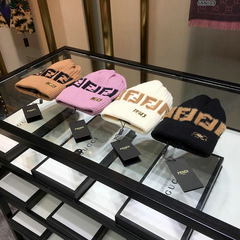 フェンディ FENDI CT-FDM18007 2018/2019年最新作 帽子 ニット ラビットファー 男女兼用 冬 防寒