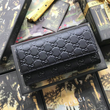 グッチ GUCCI  057-GG410100PK 2019年最新入荷 二つ折り長財布 ロングウォレット 小銭入れ カードケース カーフレザー