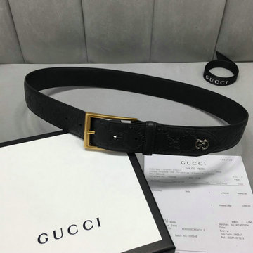 グッチ GUCCI  057-GG474311FJ 2019年最新入荷 ベルト レザー カーフスキン 幅4cm