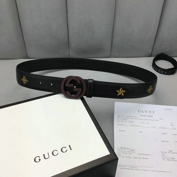 グッチ GUCCI  057-GG495125 2019年最新入荷 ベルト レザー カーフスキン 幅3.5cm