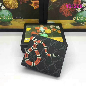グッチ GUCCI  057-GG451268S 2019年最新入荷 二つ折り短財布 ショートウォレット ブラック