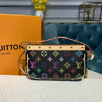 ルイヴィトン LOUISVUITTON 057-M92648  2019年最新入荷 チェーンポーチ ショルダーバッグ モノグラムキャンパス マルチカラー ブラック