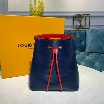 商品名称：ルイヴィトン LOUISVUITTON  057-M55395 2019年最新入荷 ネオノエ バケットバッグ ショルダーバッグ トートバッグ エピレザー ブルーロワ エムロード