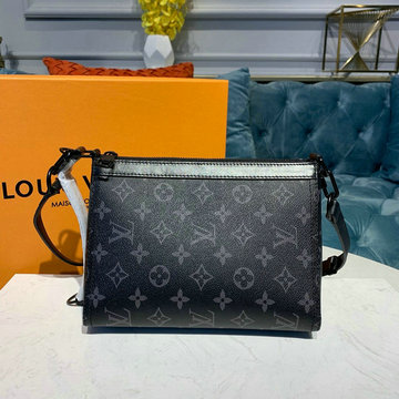 ルイヴィトン LOUISVUITTON 057-M54330H　2019年最新入荷 ポーチ 手持ちかばん クラッチバッグ モノグラム エクリプス メンズ ビジネスバッグ