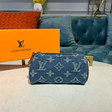 ルイヴィトン LOUISVUITTON  057-M58117 2019年最新入荷 ペンケース デニムブルー ペン袋 ポーチ 手持ちかばん
