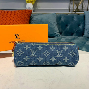 商品名称：ルイヴィトン LOUISVUITTON  057-M58118 2019年最新入荷 ペンケース デニムブルー ペン袋 ポーチ 手持ちかばん