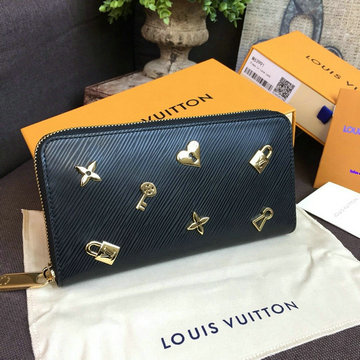 ルイヴィトン LOUISVUITTON  057-M63991 2019年最新入荷 ジッピーウォレット ファスナー長財布 ロングウォレット エピレザー 黒