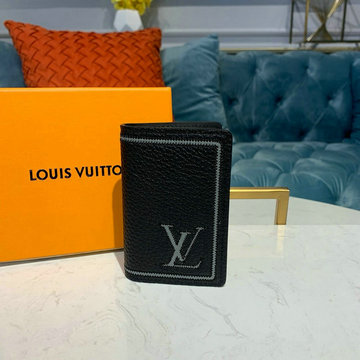 ルイヴィトン LOUISVUITTON  057-M68209 2019年最新入荷 オーガナイザー ドゥ ポッシュ 二つ折り短財布 カードケース トリヨンレザー 黒