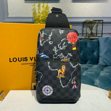 商品名称：ルイヴィトン LOUISVUITTON  057-N40237  2019年最新入荷 アヴェニュー スリングバッグ チェストバッグ ボディバッグ ダミエグラフィット メンズバッグ