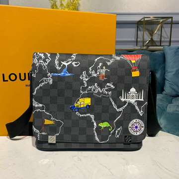 ルイヴィトン LOUISVUITTON  057-N40238 2019年最新入荷 ディストリクト PM NM メッセンジャーバッグ 斜め掛け ショルダーバッグ ダミエグラフィット メンズバッグ