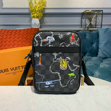 ルイヴィトン LOUISVUITTON  057-N40239 2019年最新入荷 ダヌーヴ PM NM メッセンジャーバッグ 斜め掛け ショルダーバッグ ダミエグラフィット メンズバッグ