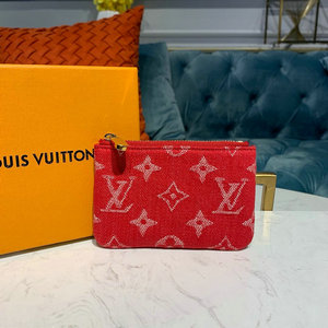 ルイヴィトン LOUISVUITTON  057-M62650R 2019年最新入荷 supreme シュプリーム デニム 小銭入れ ジッピーコインケース キーホルダー付き
