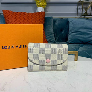 ルイヴィトン LOUISVUITTON  057-N61276F 2019年最新入荷 ポルトモネ ロザリ 小銭入れ コインケース 短財布 名刺入れ ダミエアズールキャンパス