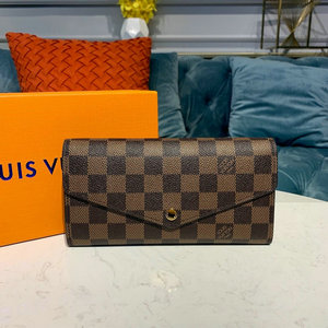 ルイヴィトン LOUISVUITTON  57-N63209 2019年最新入荷 ポルトフォイユ サラ 二つ折り長財布 ロングウォレット ダミエキャンパス