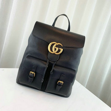 商品名称：グッチ GUCCI  057-GG429007 2019年最新入荷 GGマーモント バックパック レディース メンズ リュック リュックサック カーフレザー 黒