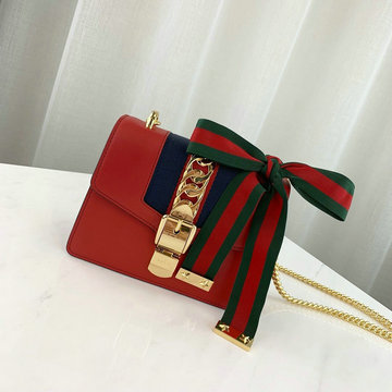 グッチ GUCCI  057-GG431666PR 2019年最新入荷 シルヴィ レザー ミニ チェーンバッグ ショルダーバッグ チェーンウォレット