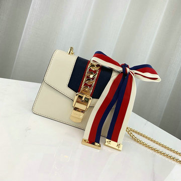 商品名称：グッチ GUCCI  057-GG431666PB 2019年最新入荷 シルヴィ レザー ミニ チェーンバッグ ショルダーバッグ チェーンウォレット