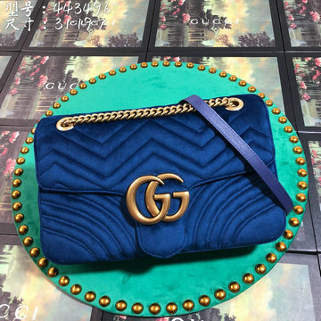 商品名称：グッチ GUCCI  057-GG443496RL 2019年最新入荷 GGマーモント 斜め掛け ョルダーバッグ レディースかばん スエード