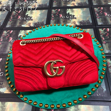 商品名称：グッチ GUCCI  057-GG443496RR 2019年最新入荷 GGマーモント 斜め掛け ョルダーバッグ レディースかばん スエード