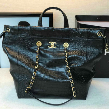 商品名称：シャネル CHANEL  JS-CH0801K 2019年最新入荷 ラージ ショッピングバッグ ハンドバッグ トートバッグ クロコダイル