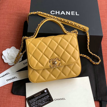 シャネル CHANEL  JS-CH0970Y 2019年最新入荷 トップハンドル フラップバッグ 斜め掛け ショルダーバッグ ラムスキン レディースかばん