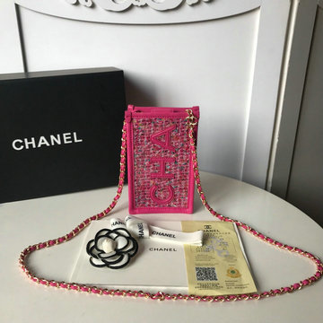 シャネル CHANEL  JS-CH72903M 2019年最新入荷 iphone ケース チェーン付き 携帯ケース スマートフォンバッグ ツイード