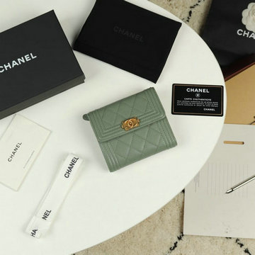 シャネル CHANEL  JS-CH80734C 2019年最新入荷 boy フラップウォレット 三つ折り短財布 ショートウォレット カードケース 札入れ