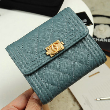 シャネル cJS-CH80734Q   CHANEL 2019年最新入荷 boy フラップウォレット 三つ折り短財布 ショートウォレット カードケース 札入れ