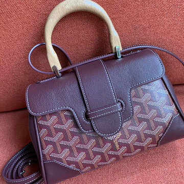 ゴヤール GOYARD  BX-GY8005JH 2019年新色入荷 サイゴン トートバッグ ウッドハンドルバッグ 2way ショルダーバッグ コーティングキャンバス レザー