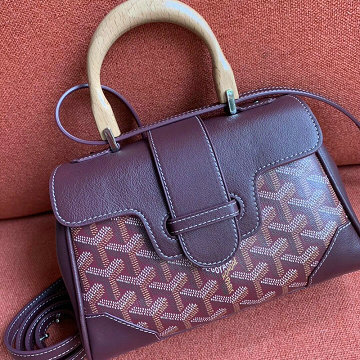 商品名称：ゴヤール GOYARD  BX-GY8005JH 2019年新色入荷 サイゴン トートバッグ ウッドハンドルバッグ 2way ショルダーバッグ コーティングキャンバス レザー