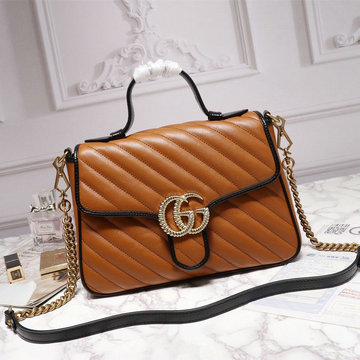 グッチ GUCCI  057-GG498110PT 2019年最新入荷 GGマーモント トップハンドルバッグ トートバッグ 2way ショルダーバッグ カーフスキン