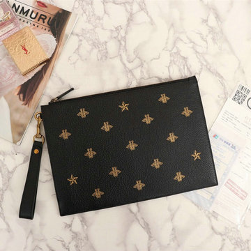 グッチ GUCCI  057-GG523684XM 2019年最新入荷 手持ちかばん クラッチバッグ レザー ポーチ メンズ 黒