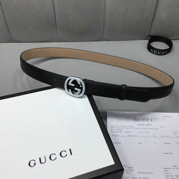 商品名称：グッチ GUCCI   057-GG370543G 2019年最新入荷 ベルト ダブルG バックル 幅2.5cm レザー