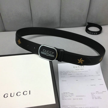 グッチ GUCCI  057-GG495125T 2019年最新入荷 ベルト ダブルG バックル 幅3.5cm レザー