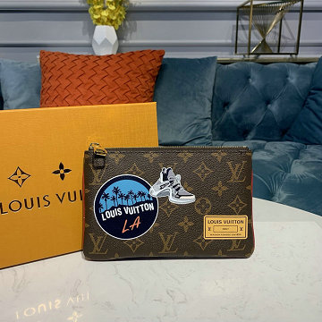 ルイヴィトン LOUISVUITTON  057-M41388 2019年最新入荷 ポシェット ジップ マイLVワールドツアー ポーチ クラッチバッグ 手持ちかばん モノグラムキャンパス