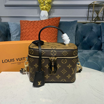 ルイヴィトン LOUISVUITTON  057-M44985 2019年最新入荷 Nice Vanity 化粧箱 トップハンドルバッグ モノグラムキャンパス コスメティック ボックス ポーチ