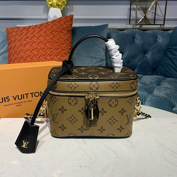 ルイヴィトン LOUISVUITTON  057-M53369 2019年最新入荷 Nice Vanity 化粧箱 トップハンドルバッグ モノグラムキャンパス コスメティック ボックス ポーチ