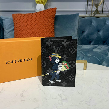 ルイヴィトン LOUISVUITTON  057-M64501T 2019年最新入荷 クーヴェルテュール パスポール NM パスポートケース マスコットプリント モノグラムエクリプス