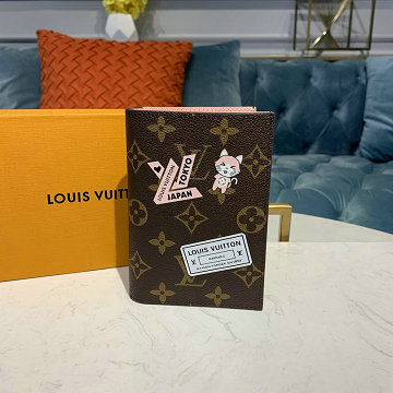 ルイヴィトン LOUISVUITTON  057-M64502Y 2019年最新入荷 クーヴェルテュール パスポール NM パスポートケース マスコットプリント モノグラムエクリプス