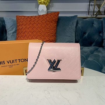 ルイヴィトン LOUISVUITTON  057-M68559 2019年最新入荷 ポルトフォイユ ツイスト ベルト チェーンウォレット ショルダーバッグ エピ レザー ローズバレリーヌ
