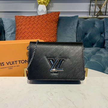 商品名称：ルイヴィトン LOUISVUITTON  057-M68560 2019年最新入荷 ポルトフォイユ ツイスト ベルト チェーンウォレット ショルダーバッグ エピ レザー ノワール