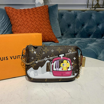 商品名称：ルイヴィトン LOUISVUITTON  057-M68490 2019年最新入荷 ミニ ポシェット アクセソワール チェーン ウォレット クラッチ ポーチ モノグラムキャンパス