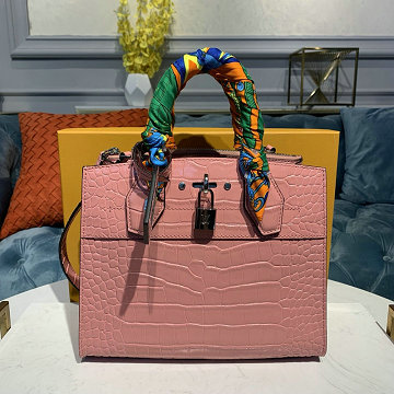 ルイヴィトン LOUISVUITTON  057-M92515F 2019年最新入荷 シティ スティーマー トップハンドルバッグ トートバッグ 2way ショルダーバッグ クロコ柄