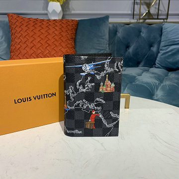 ルイヴィトン LOUISVUITTON  057-N40203 2019年最新入荷 クーヴェルテュール パスポール NM パスポートケース カードケース ダミエグラフィット キャンバス